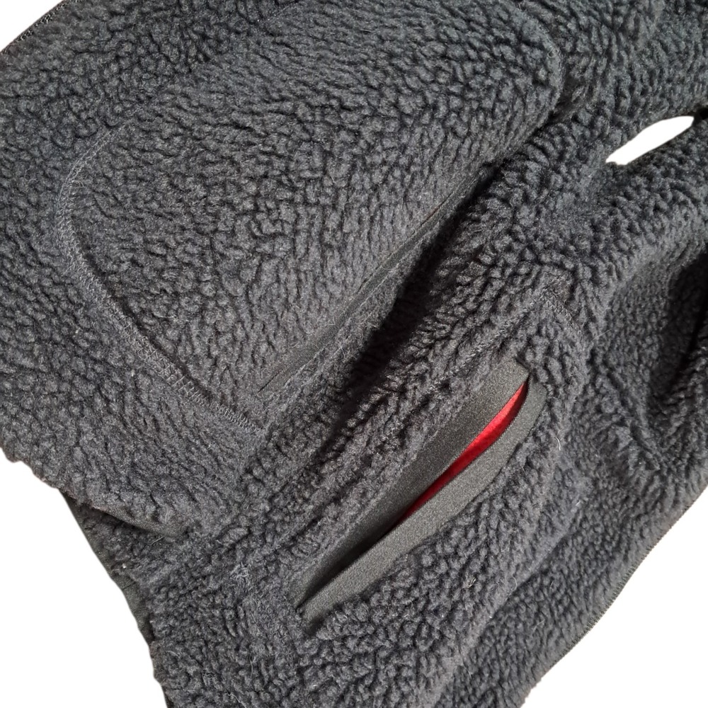 Eddie Bauer Plaid Fleece Vest Sherpa Lined Pockets Front‎ Red Black XS Petite - Picture 7 of 8
